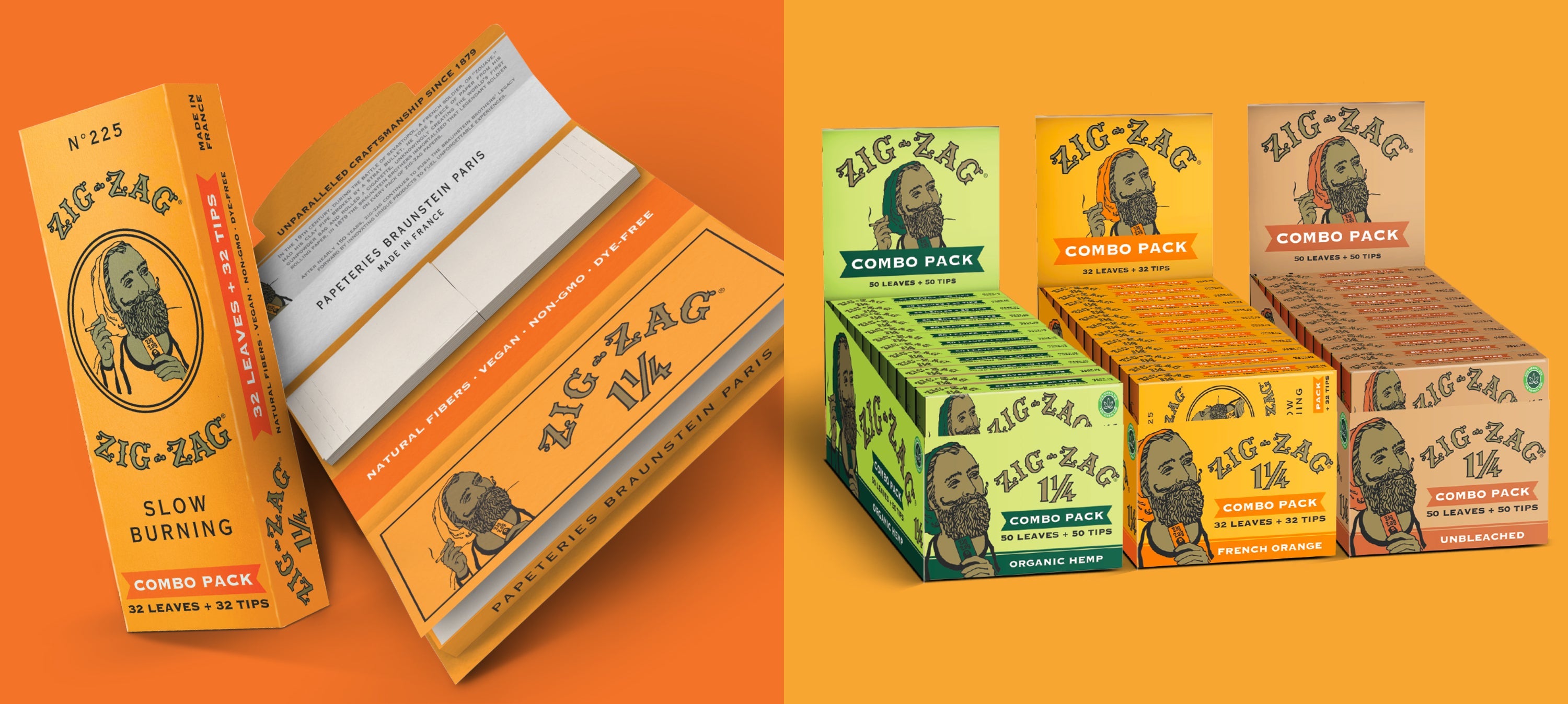 Combo Booklets Collection: Unbleached, Hemp & More | Zig-Zag