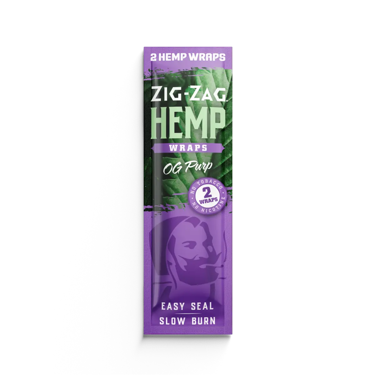 Hemp wraps Island Vibes flavor by Zig-Zag in tropical green and orange resealable packaging with 2 wraps.