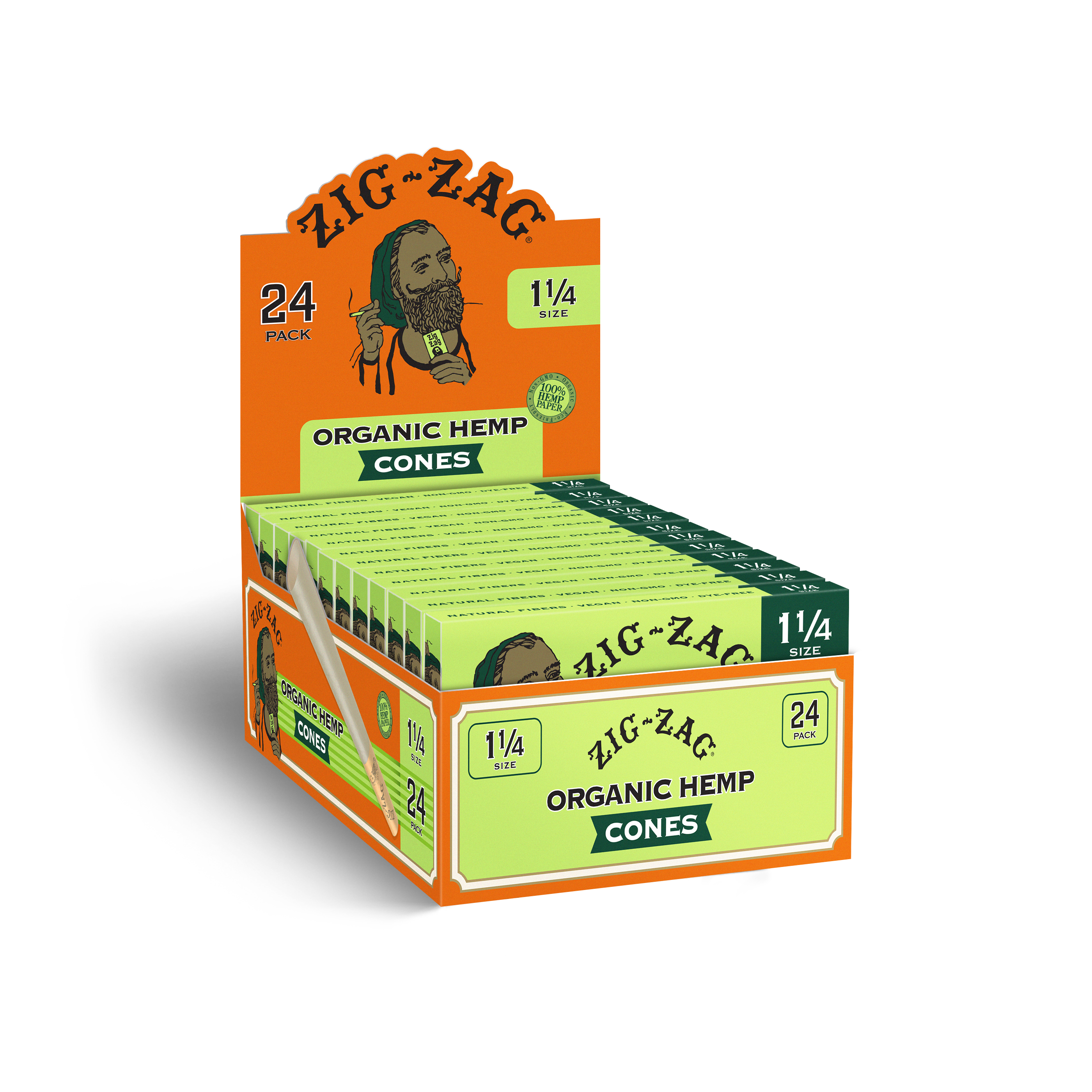 Organic Hemp Pre Rolled Cones 1 1/4 - 24 Pack
