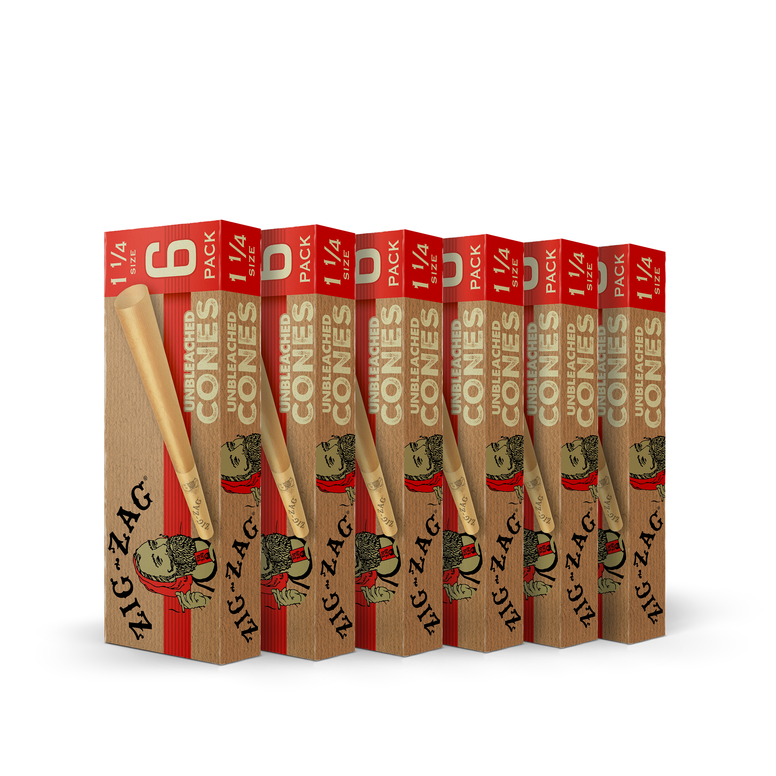 Zig-Zag® Unbleached Paper Cones 1 1/4 Size 100 Pack & Free Clipper Lighter