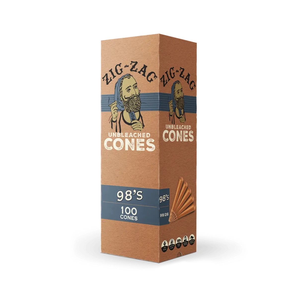 mini unbleached cones