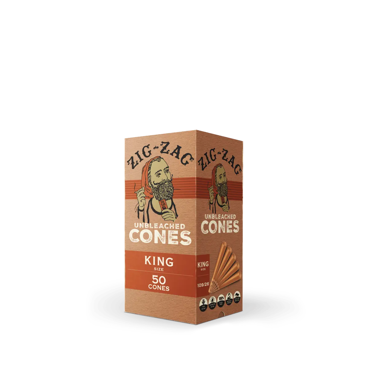 Unbleached Slow Burn Cones King Size