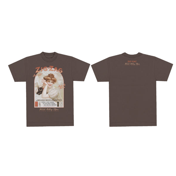 Zig-Zag Ms. French T-Shirt Dark Brown | Zig-Zag