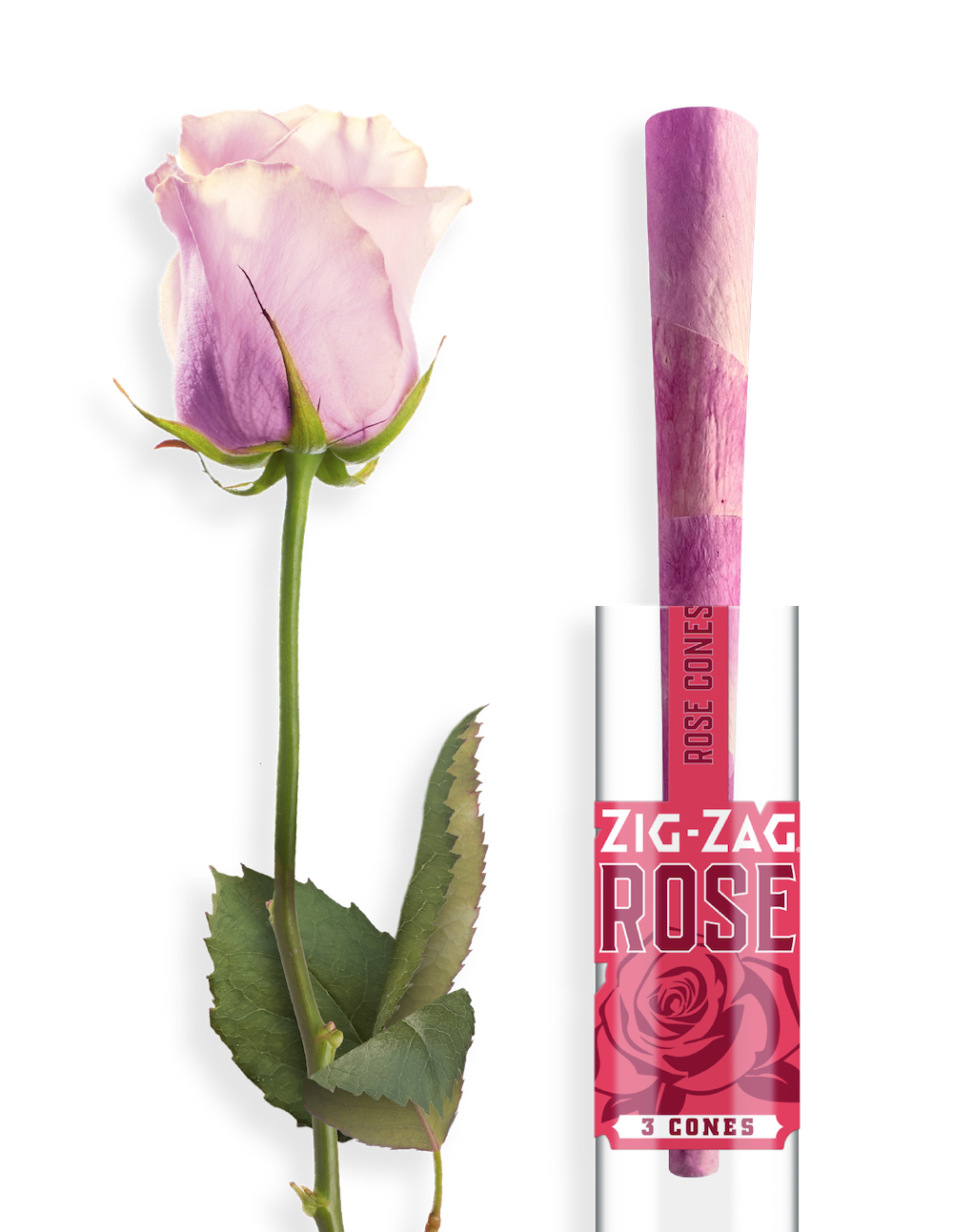 Rose Petal Wraps  Hemp Cones – Zig-Zag
