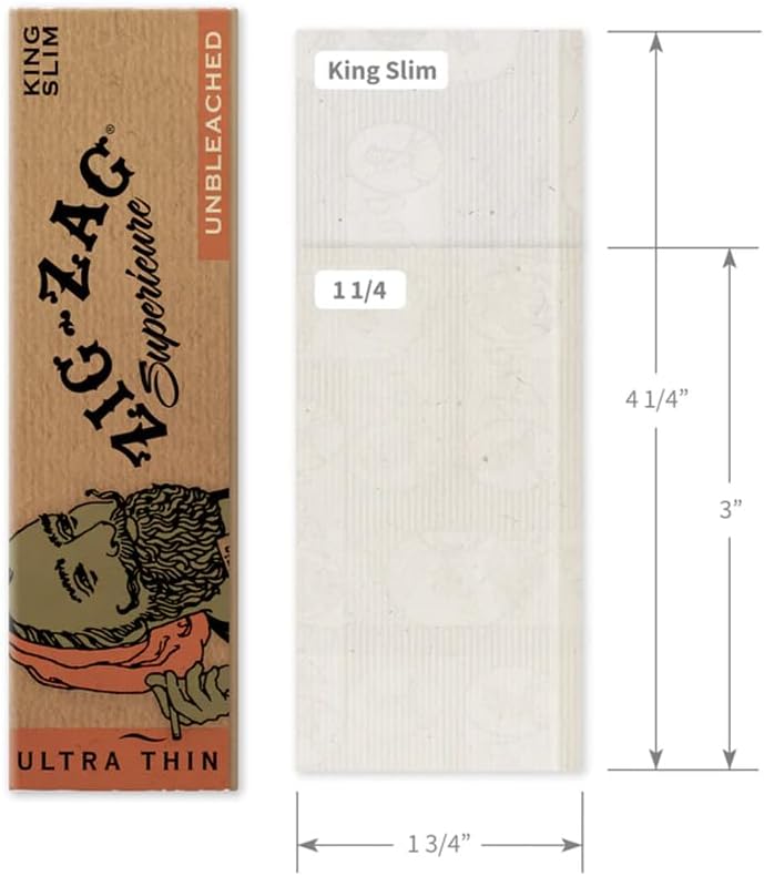 Unbleached King Slim Papers 110 mm