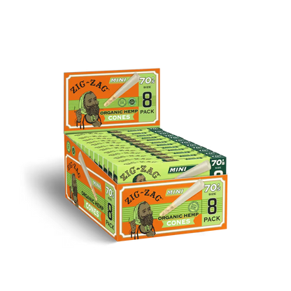 Organic Hemp Mini Pre Rolled Cones 70MM - 8 Pack