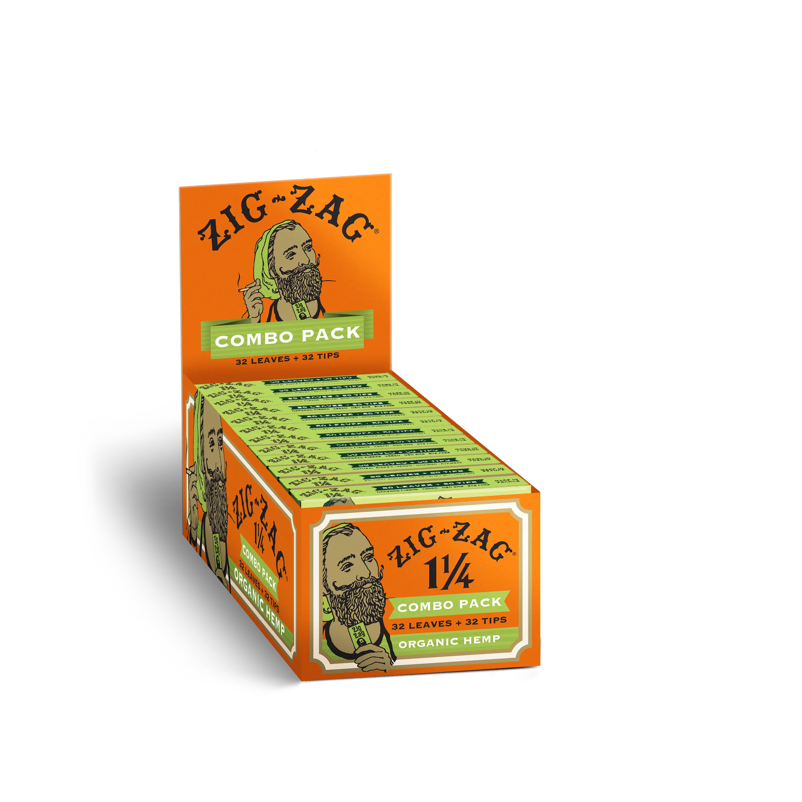 Zig-Zag Combo Pack - 1 1/4 Organic Hemp Carton