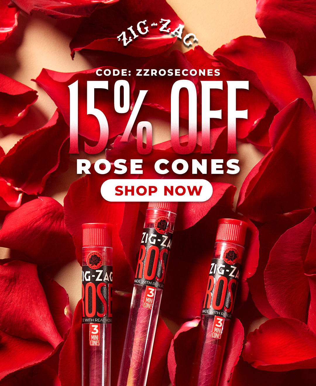 3 Pack Mini Rose Cones - 70MM