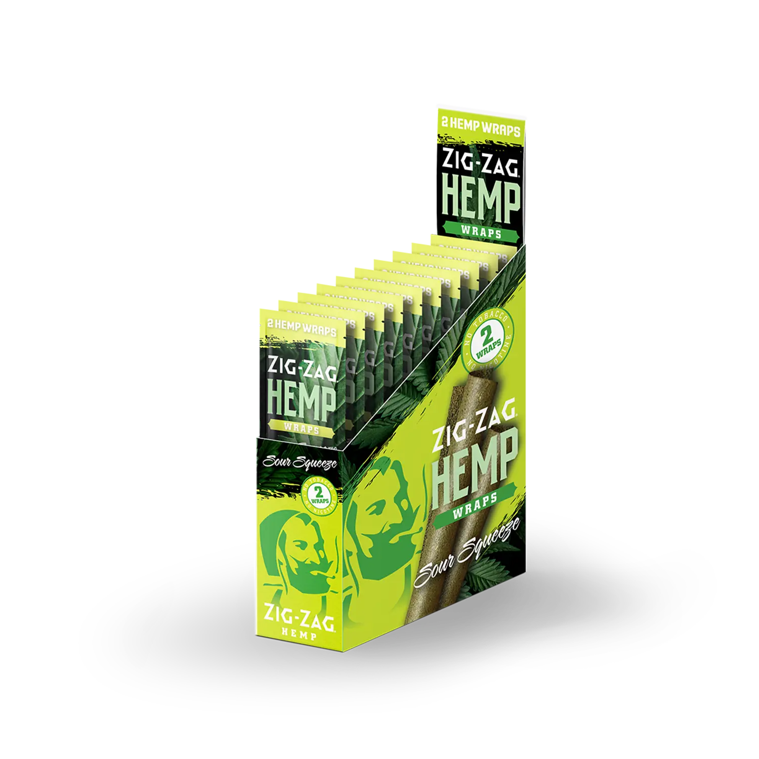 Zig Zag Hemp Wraps - Sour Squeeze