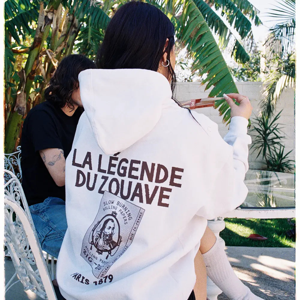 Zig-Zag Vintage La Legende Hoodie - White