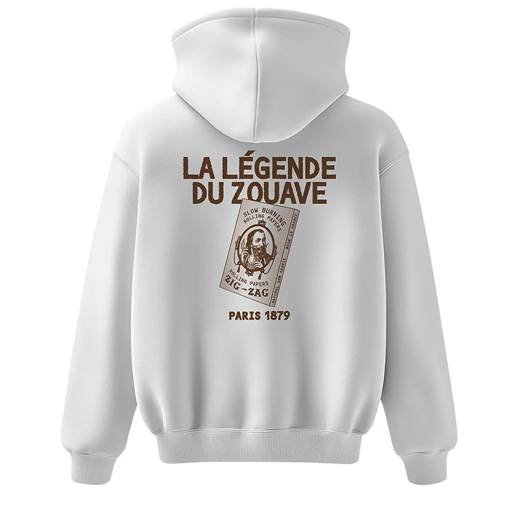 Zig-Zag Vintage La Legende Hoodie - White