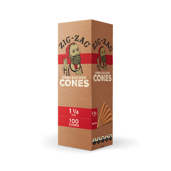 Unbleached 1 1/4 Herbal Cones 100 Pack