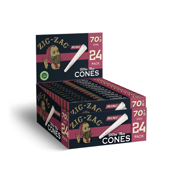 1 BOX of 24 PACKS - ZIG ZAG ORIGINAL WHITE ROLLING PAPERS - FREE
