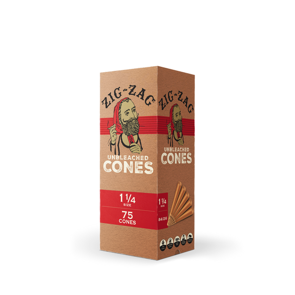 Unbleached Pre-Rolled Flax Cones 75 pack