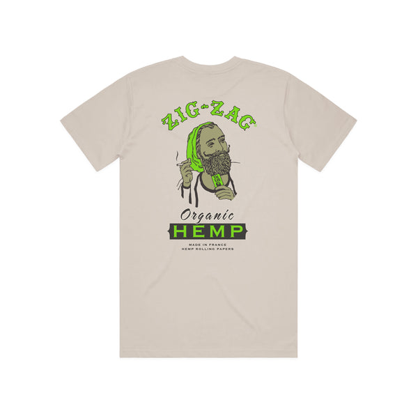 Zig-Zag Hemp T-Shirt - Cream