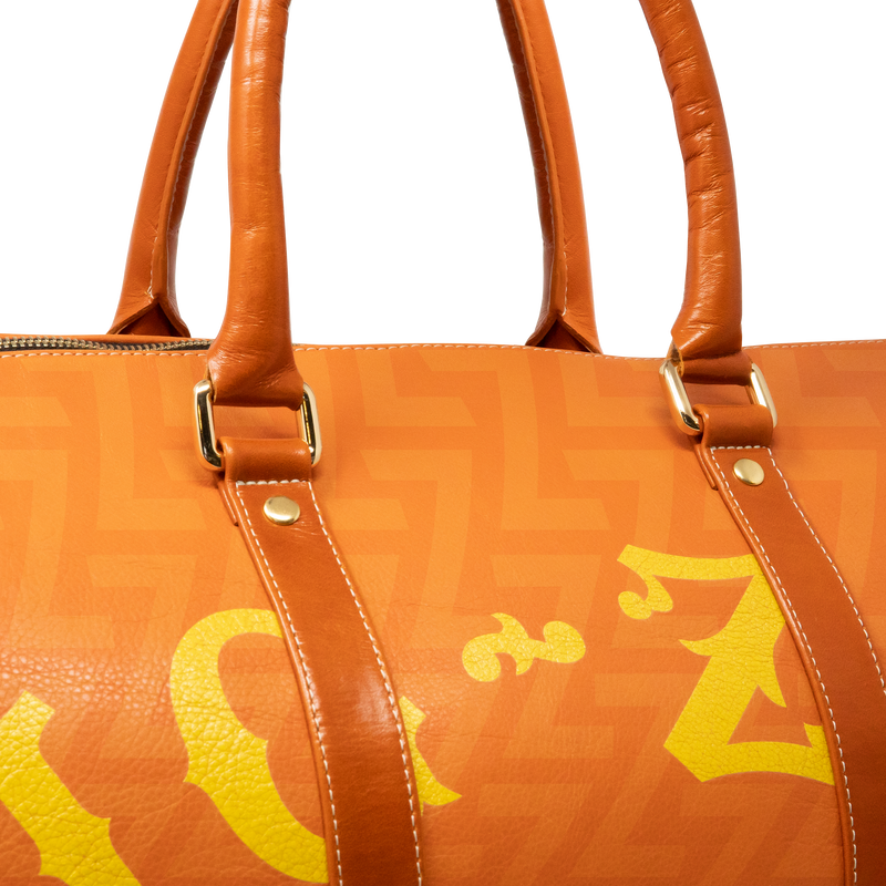 ROYCE New York Leather Duffle Bag in Orange for Men