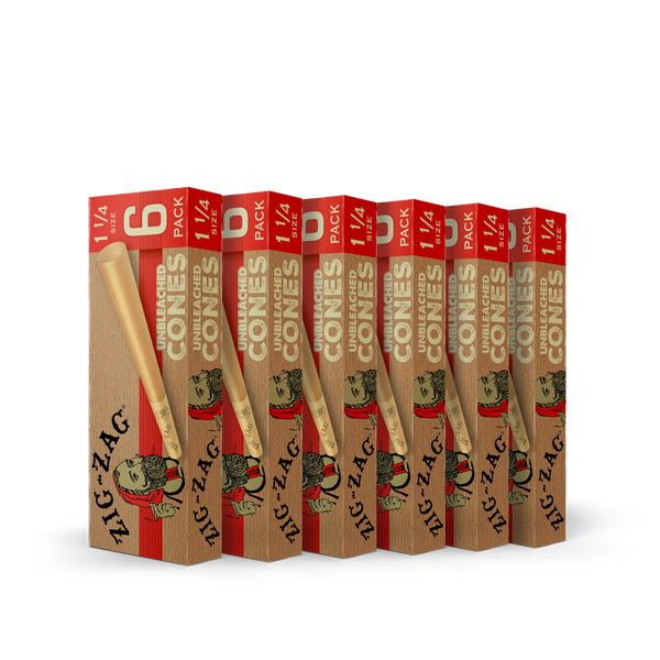 Unbleached Paper Cones Pack | 6 Pack - Zig-Zag